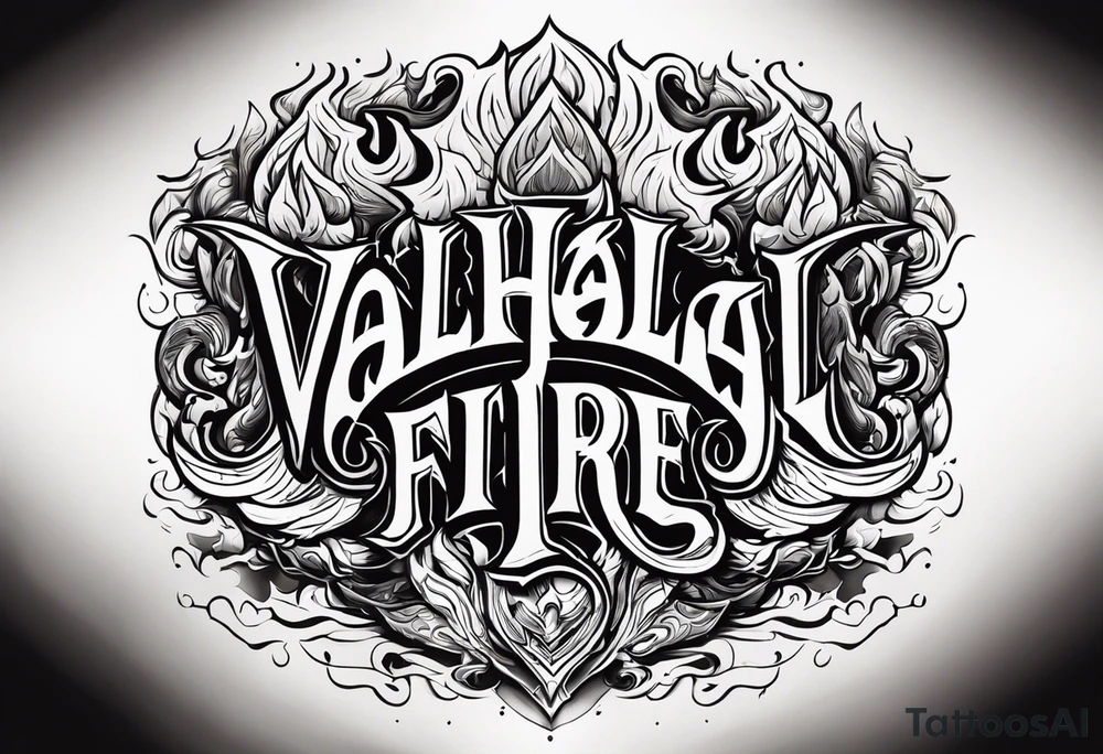 Valhalla on fire tattoo idea