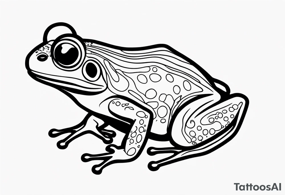 a psychedelic frog tattoo idea