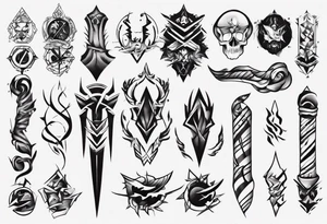 Simple men’s arm sleeve tattoo idea