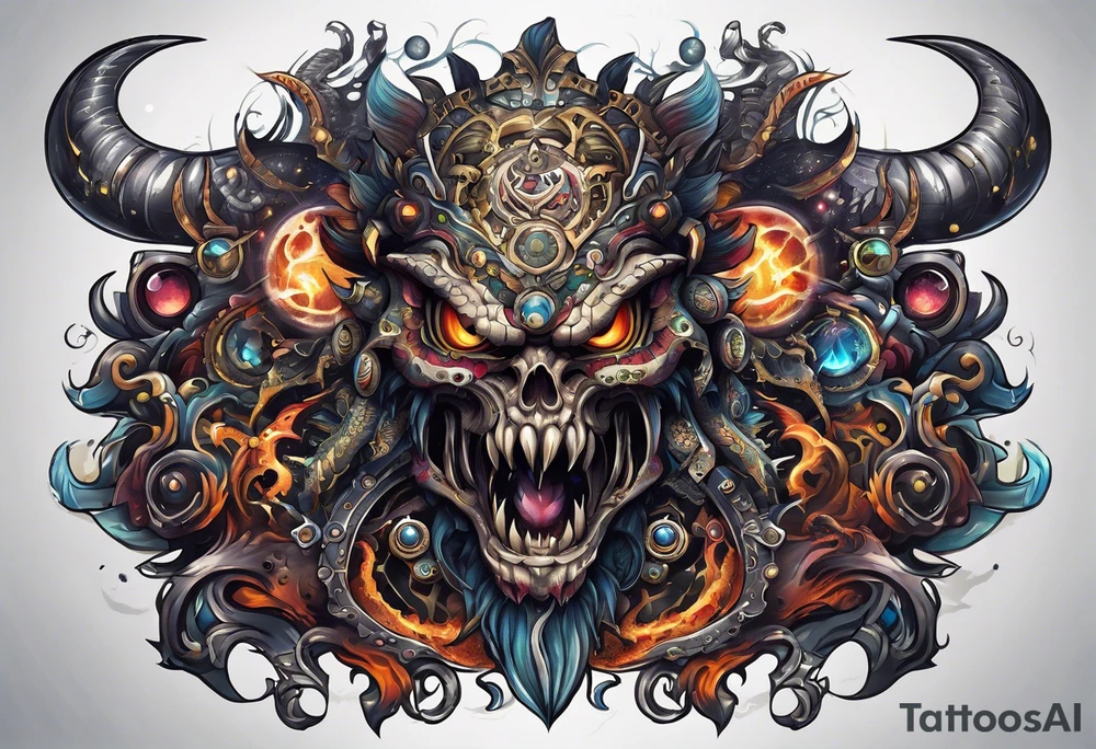 Space monster tattoo idea