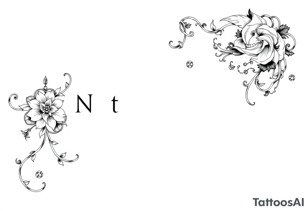 long mytical with ancient rhyme tattoo idea