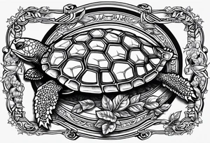 Honey comb, 5 turtles, Russian olive tree tattoo idea