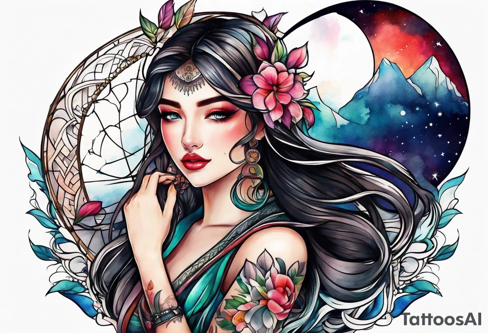 Half moon tattoo idea