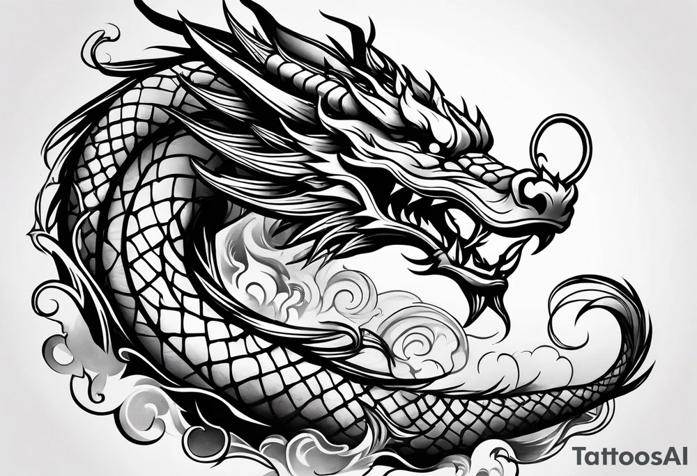 Dragón chino tattoo idea