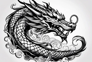 Dragón chino tattoo idea