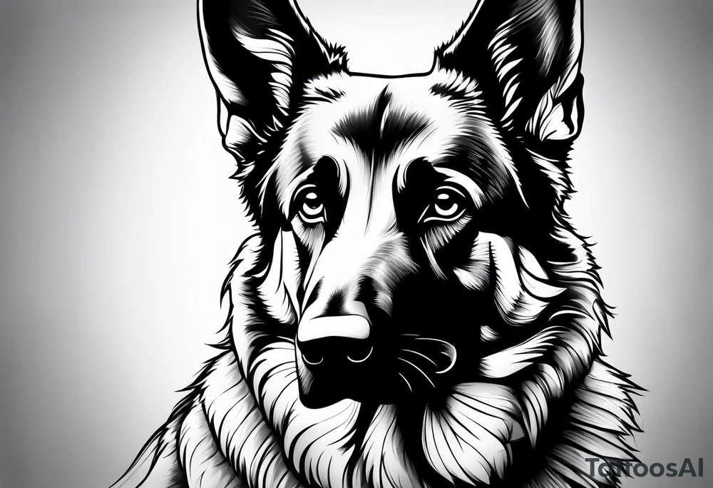 German shepherd dog part of a sleeve tattoo tattoo idea