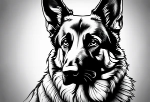 German shepherd dog part of a sleeve tattoo tattoo idea