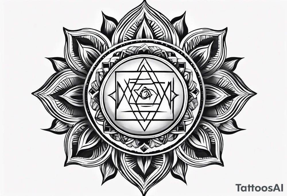 Throat chakra tattoo idea