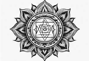 Throat chakra tattoo idea