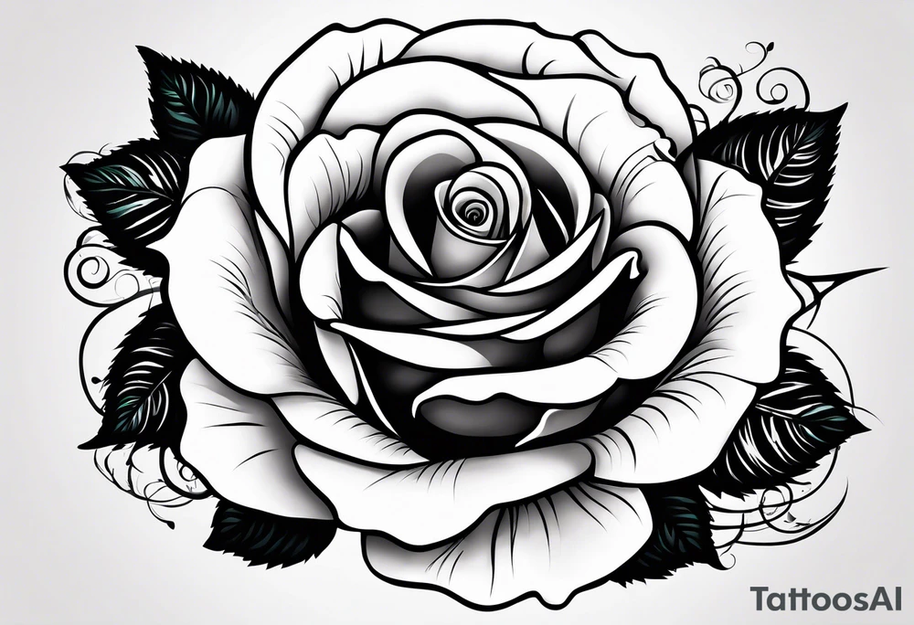 Sexy rose tattoo idea
