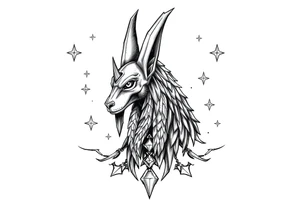 anubis,stars tattoo idea