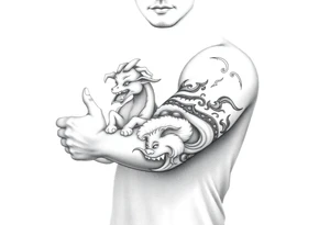 Give  me a Asian tatto that is very big for the for arm make it a cultural thing for my arm tattoo idea