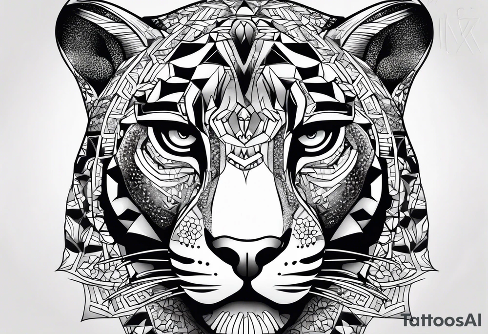 Jaguar head tattoo idea