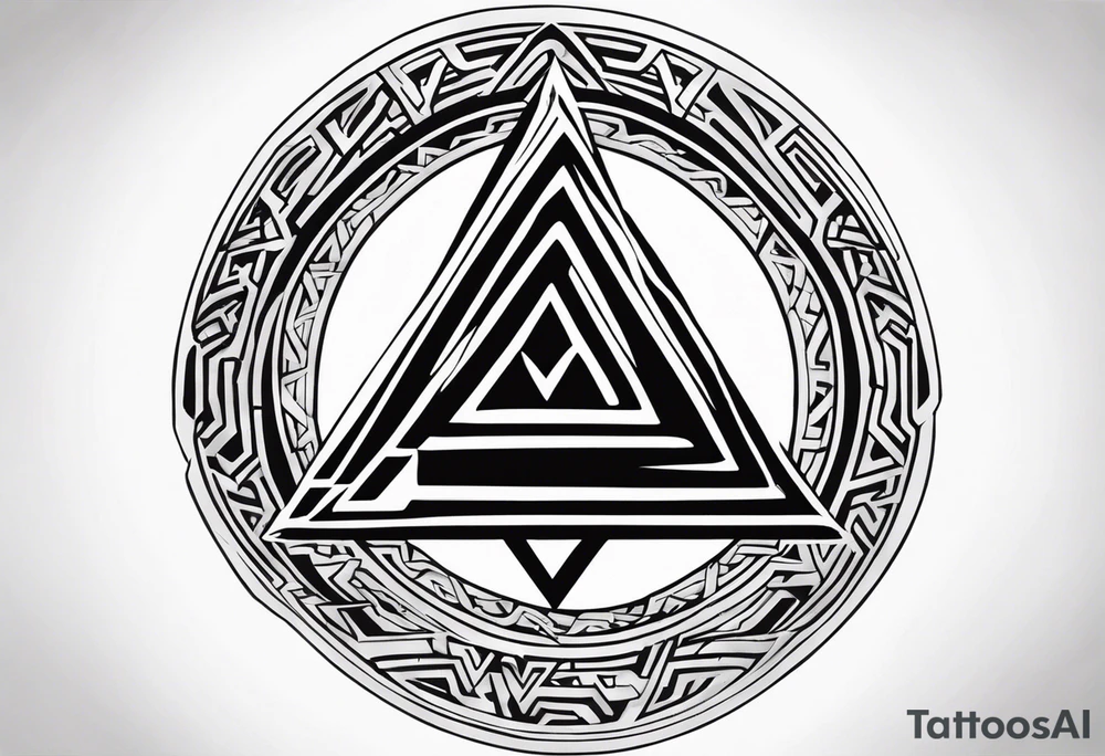 Valhalla shield valknut tattoo idea