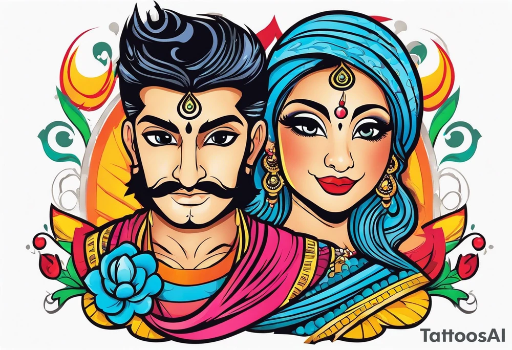 In hart name Deepak & rimpi tattoo idea