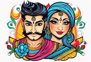 In hart name Deepak & rimpi tattoo idea