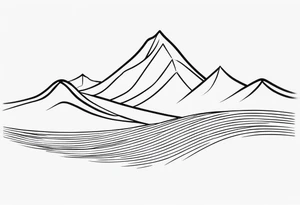 minimalistični tattoo v dizajnu vejice ki leži vodoravno z perlami pod katerim visijo tri črke in to črka E, V in A tattoo idea