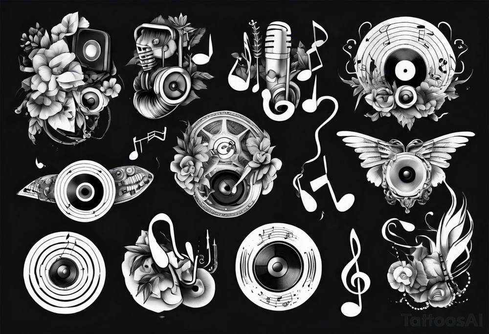 music sound tattoo idea