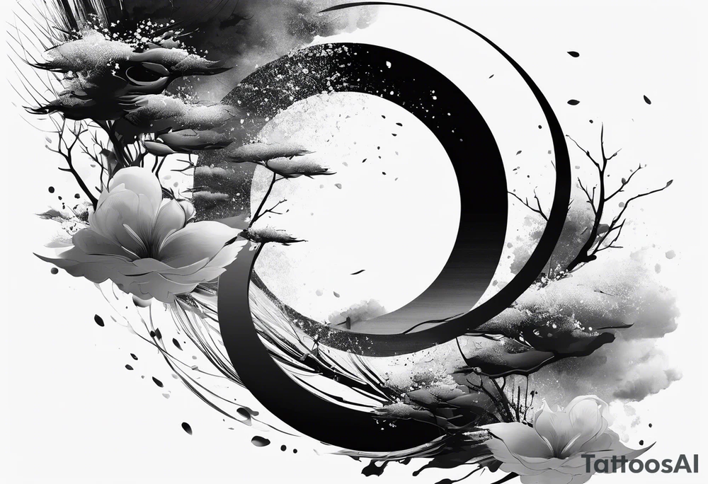 Enso with kaizen and shoganai tattoo idea