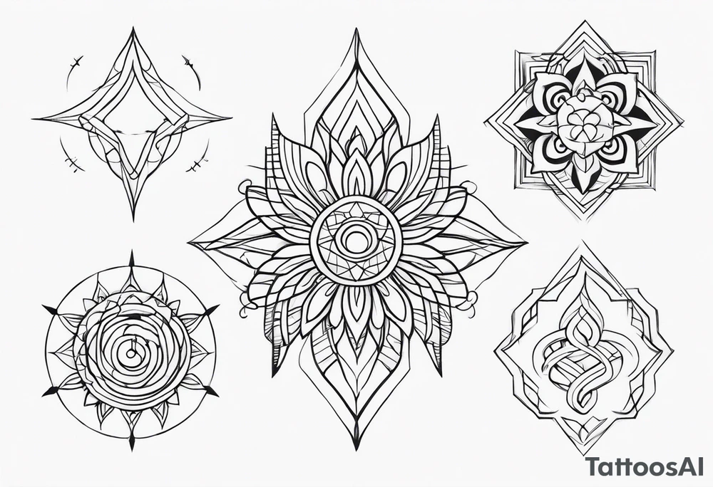 Long thin chain tattoo idea
