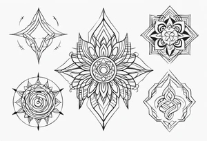 Long thin chain tattoo idea
