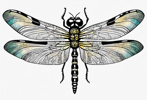 Slave barcode dragonfly tattoo idea