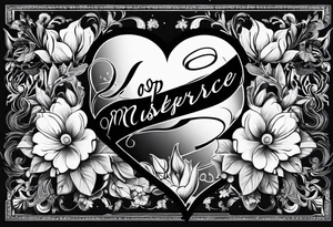 love us,
 text only,
no background,
all black, no flowers tattoo idea