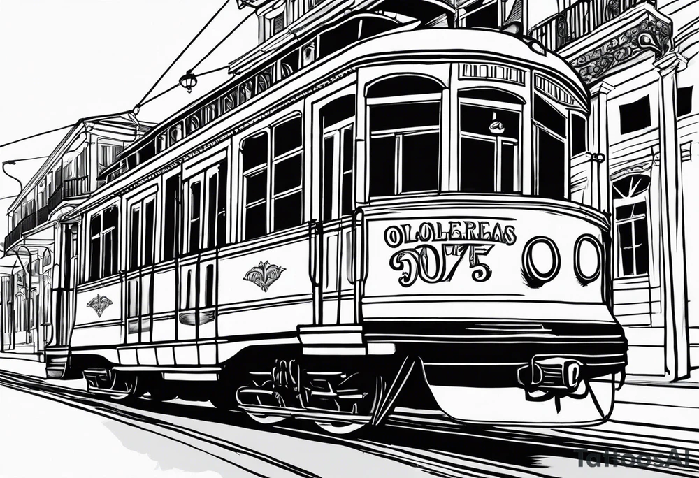 New Orleans, streetcar, alligator, Mardi gras tattoo idea