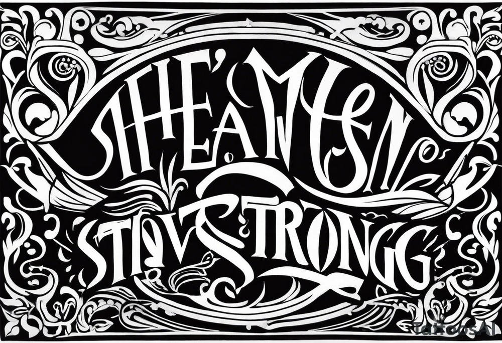 She’s mean and kind strong and divine, Lord only knows how tough tattoo idea