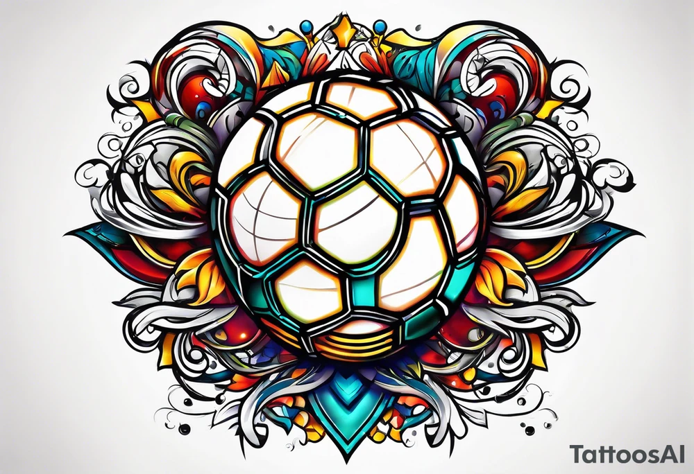 football computer music tattoo idea
