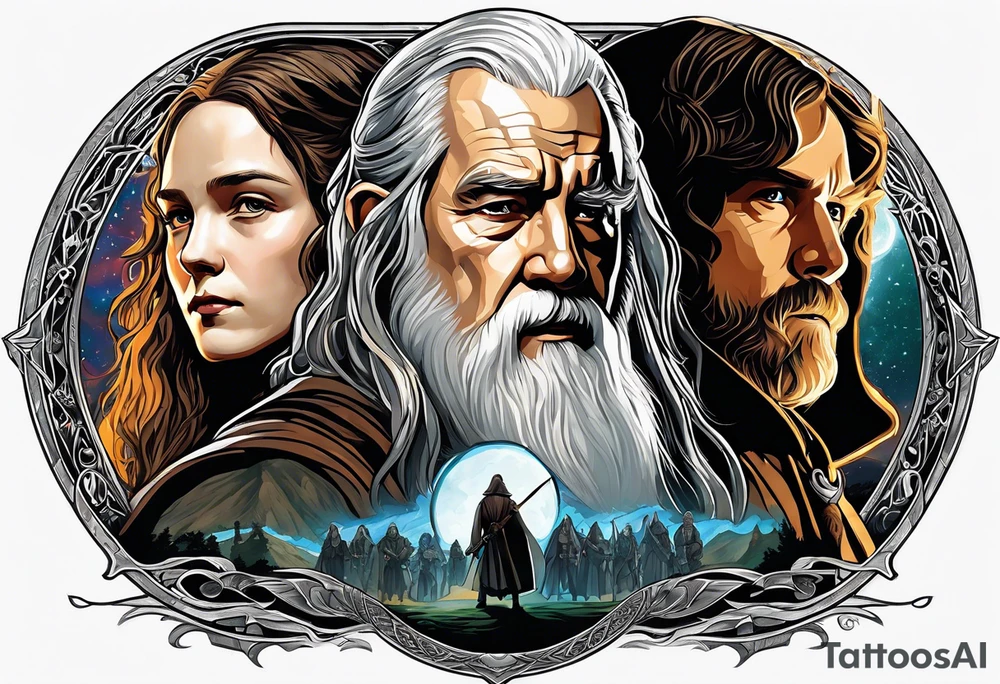 Lord of the rings, star wars tattoo idea
