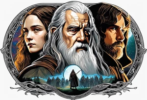 Lord of the rings, star wars tattoo idea