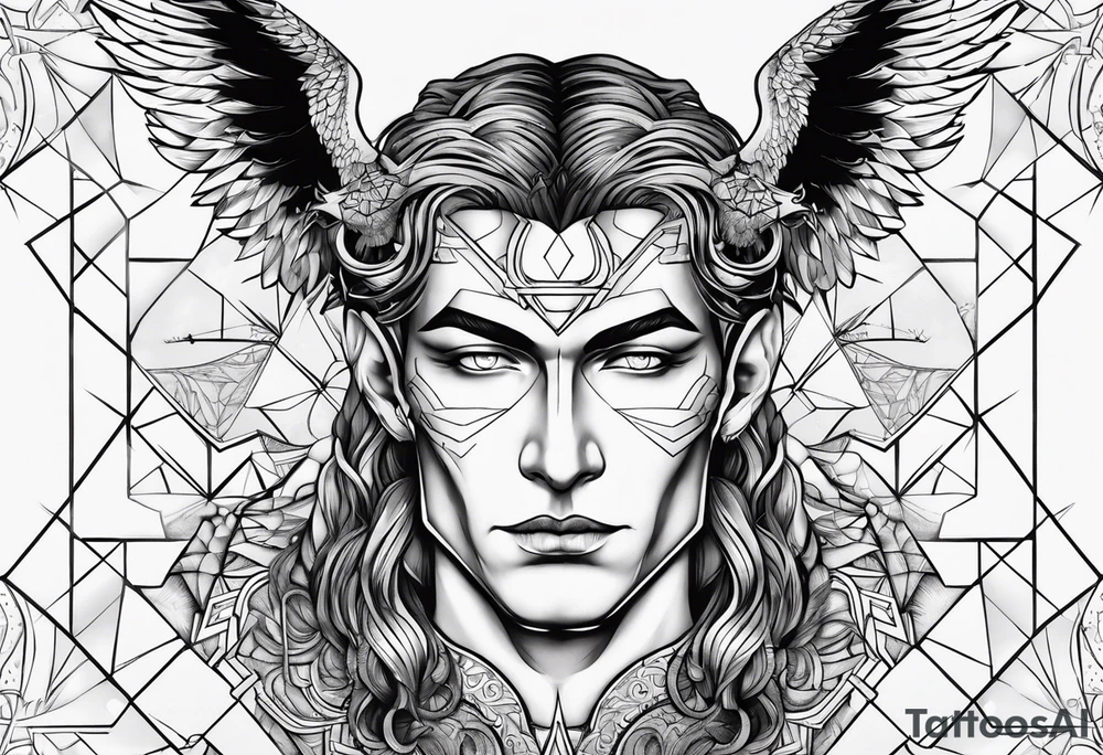 Lucifer com asas tattoo idea