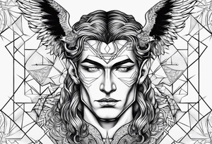 Lucifer com asas tattoo idea