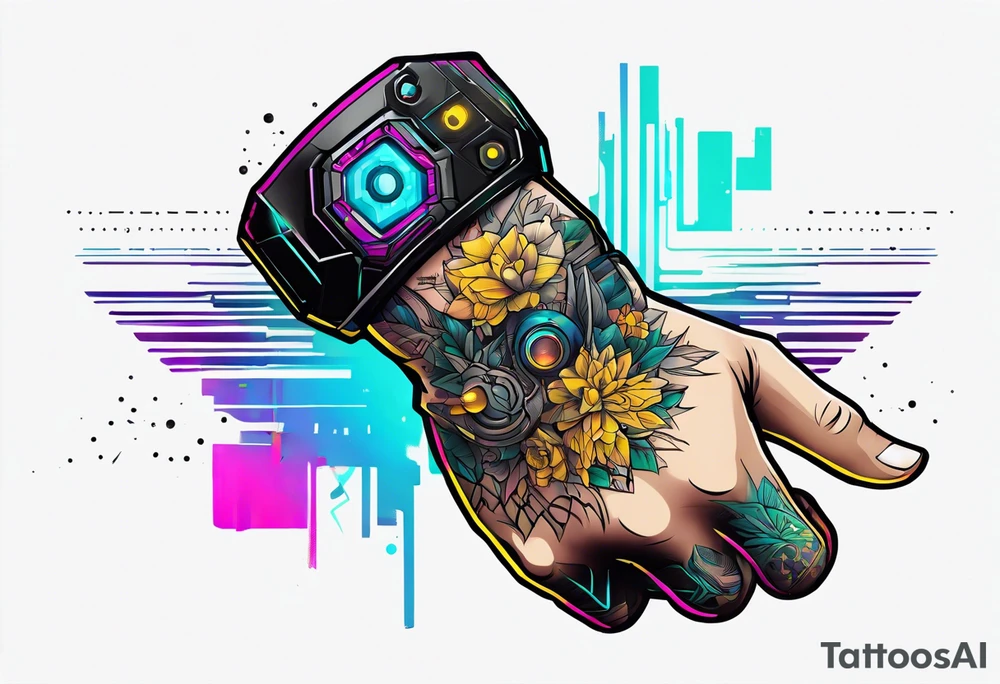 cyberpunk 2077, hand tattoo, tattoo idea