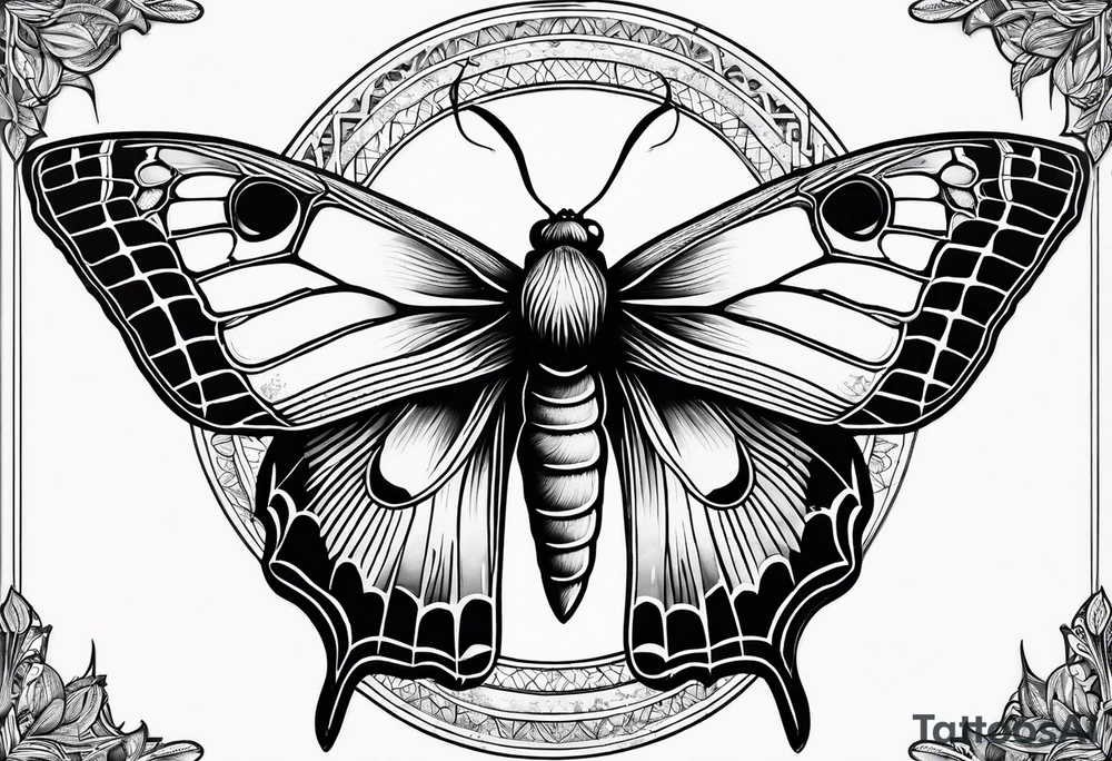 Lunar moth tattoo idea