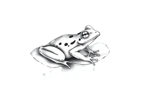 Frog on a lilly pad tattoo idea