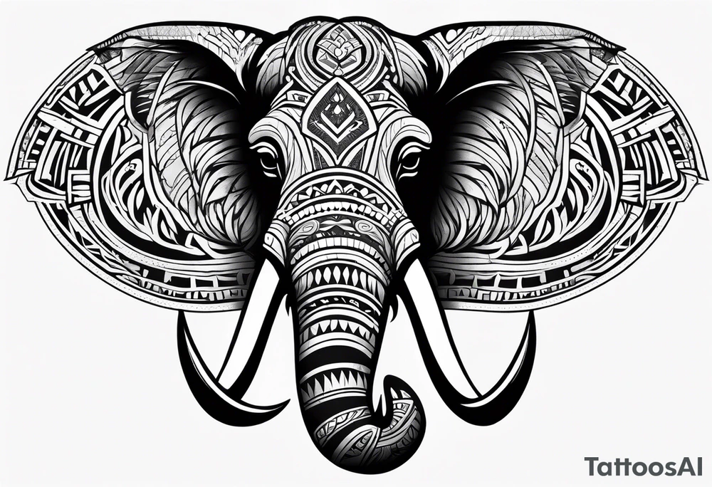 mammoth tribal tattoo idea