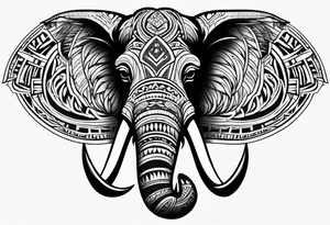mammoth tribal tattoo idea