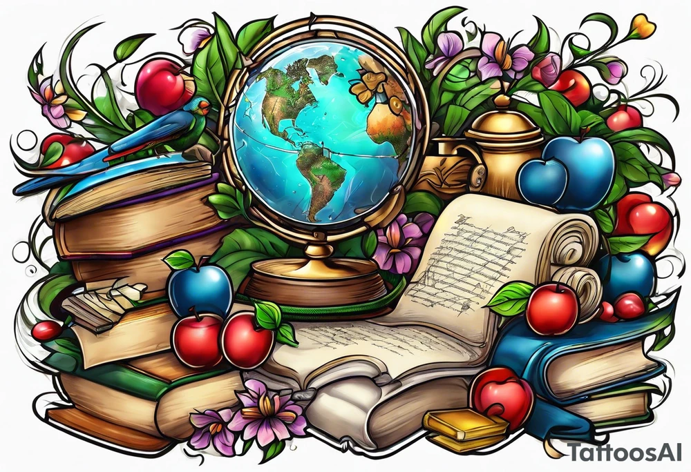 Teacher profession tattoo idea