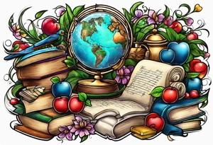 Teacher profession tattoo idea