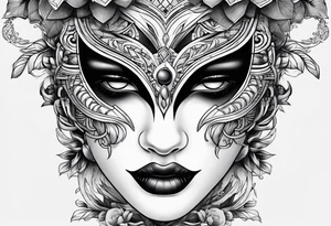 Hiding behind a mask tattoo idea