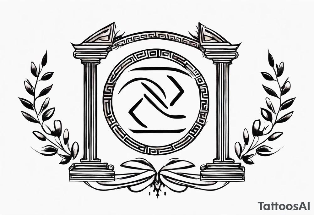 greek strength symbol tattoo tattoo idea