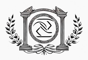 greek strength symbol tattoo tattoo idea