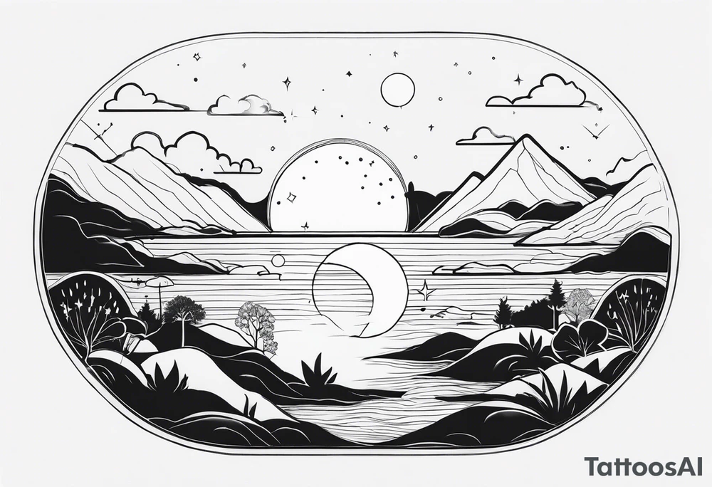 May moonlight guide you tattoo idea