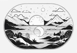 May moonlight guide you tattoo idea