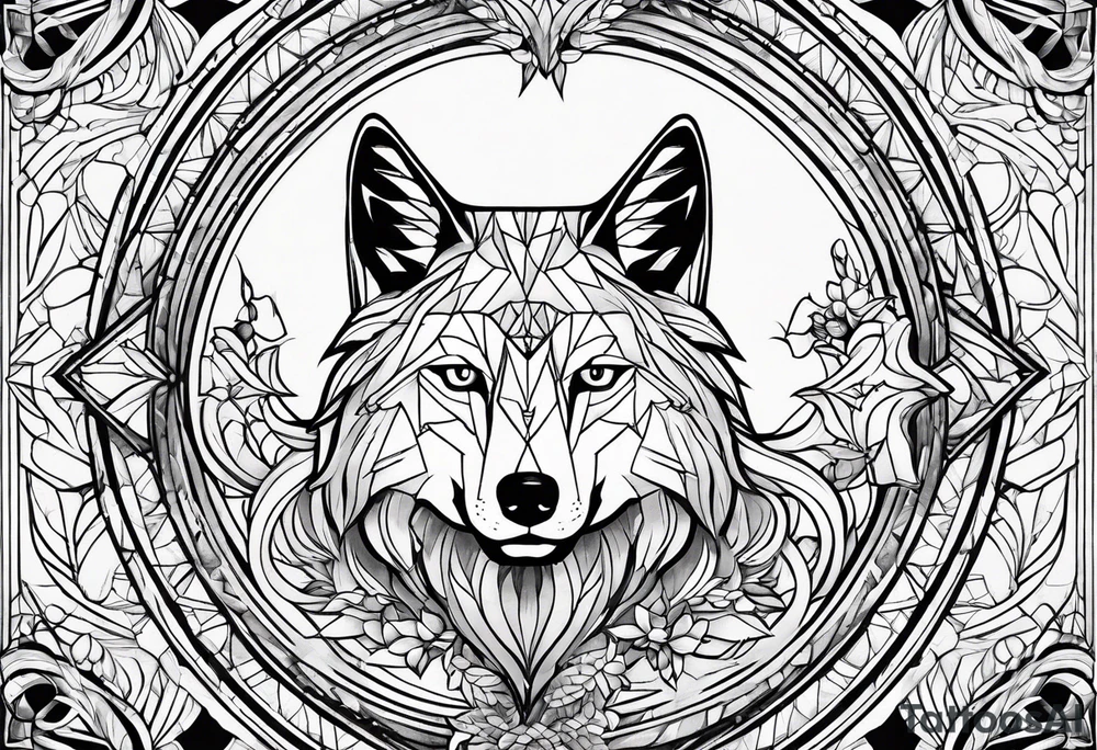 strength, pisces, small, nuanced, wolf, cute tattoo idea