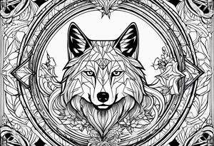 strength, pisces, small, nuanced, wolf, cute tattoo idea