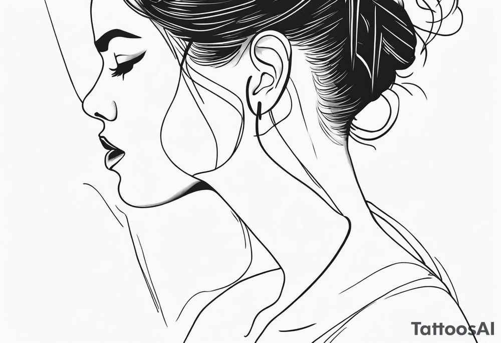 LINE AROUND SHOULDERS tattoo idea