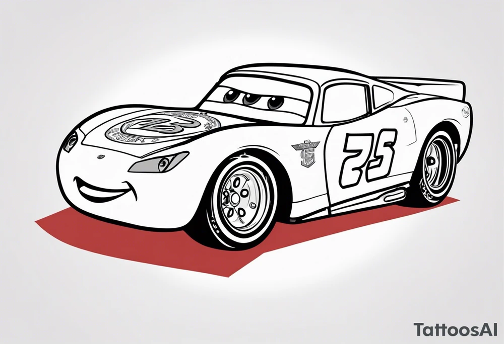Lightning mcqueen number tattoo idea